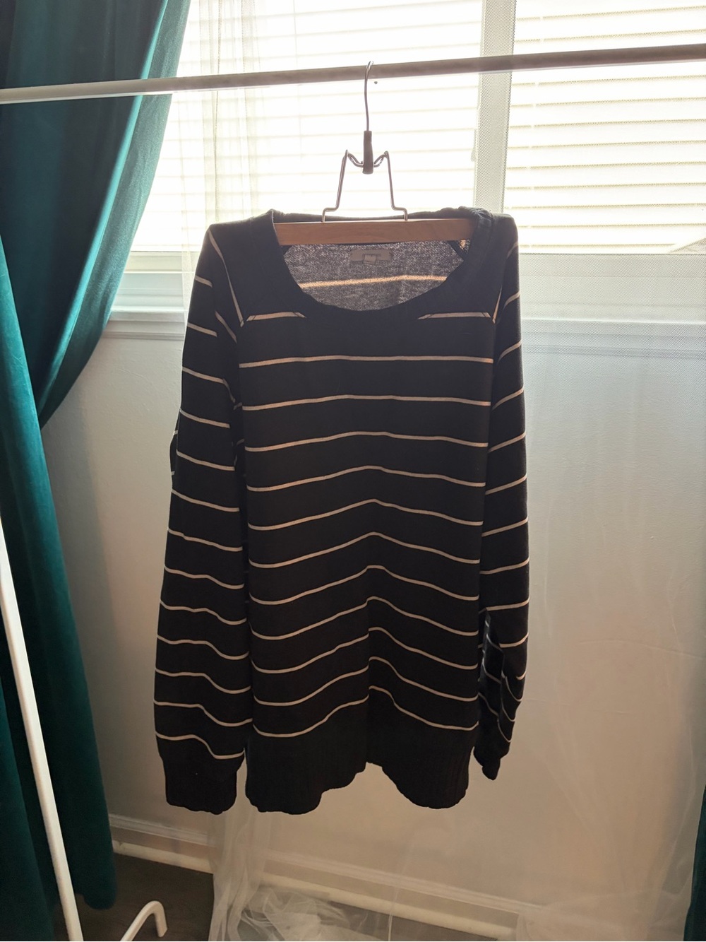Maurice’s Stripes Black and white Women's Sweater - Classic Knit Pullover